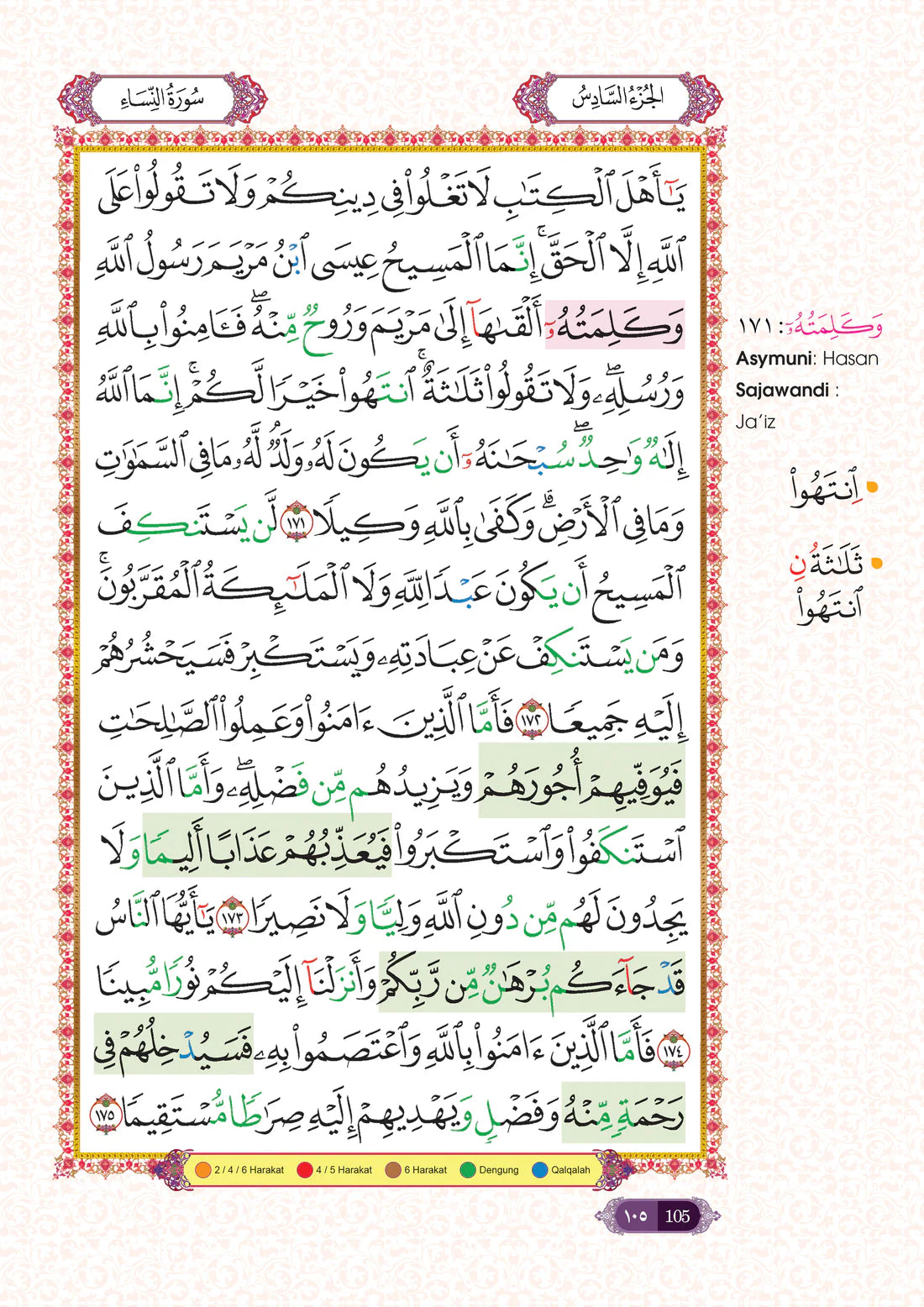 Al-Quran Al-Karim Tajwid Dan Waqaf & Ibtida’ An-Nibras Berserta Hukum Dan Rujukan (A4) - (TBAQ1048A)